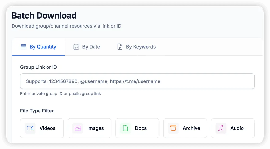 TG Downloader Batch Download - Download Telegram Videos and Files in Bulk